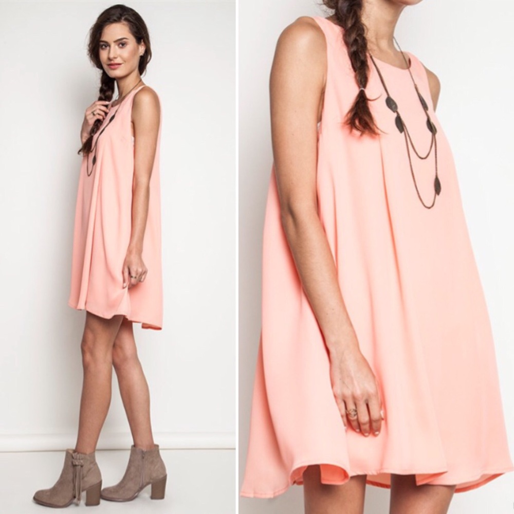 Boutique Everything's Peachy Swing Dress